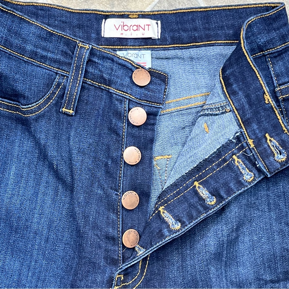 Vibrant MIU Button Fly High Waist Skinny Jeans - Picture 7 of 10